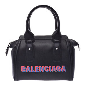 BALENCIAGA Shoulder Bag Black Leather Handbag